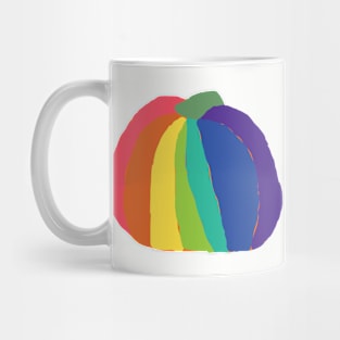 Big Abstract Rainbow Pumpkin Mug